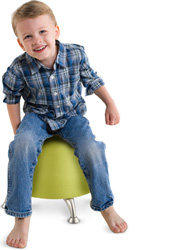The ergonomic Runtz™ Ball Chair stimulates the core and helps students with balance.