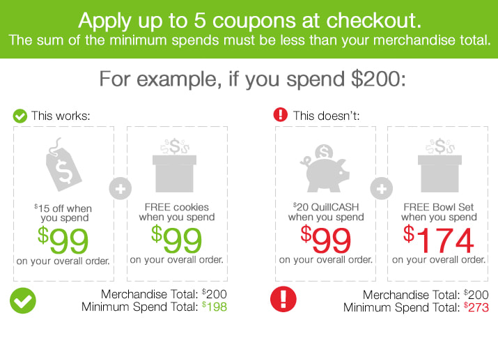 Apply up to 5 coupons at checkout