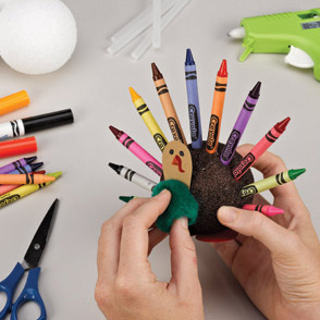 Crayon turkey tutorial