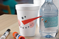Snowman Party Cup Tutorial
