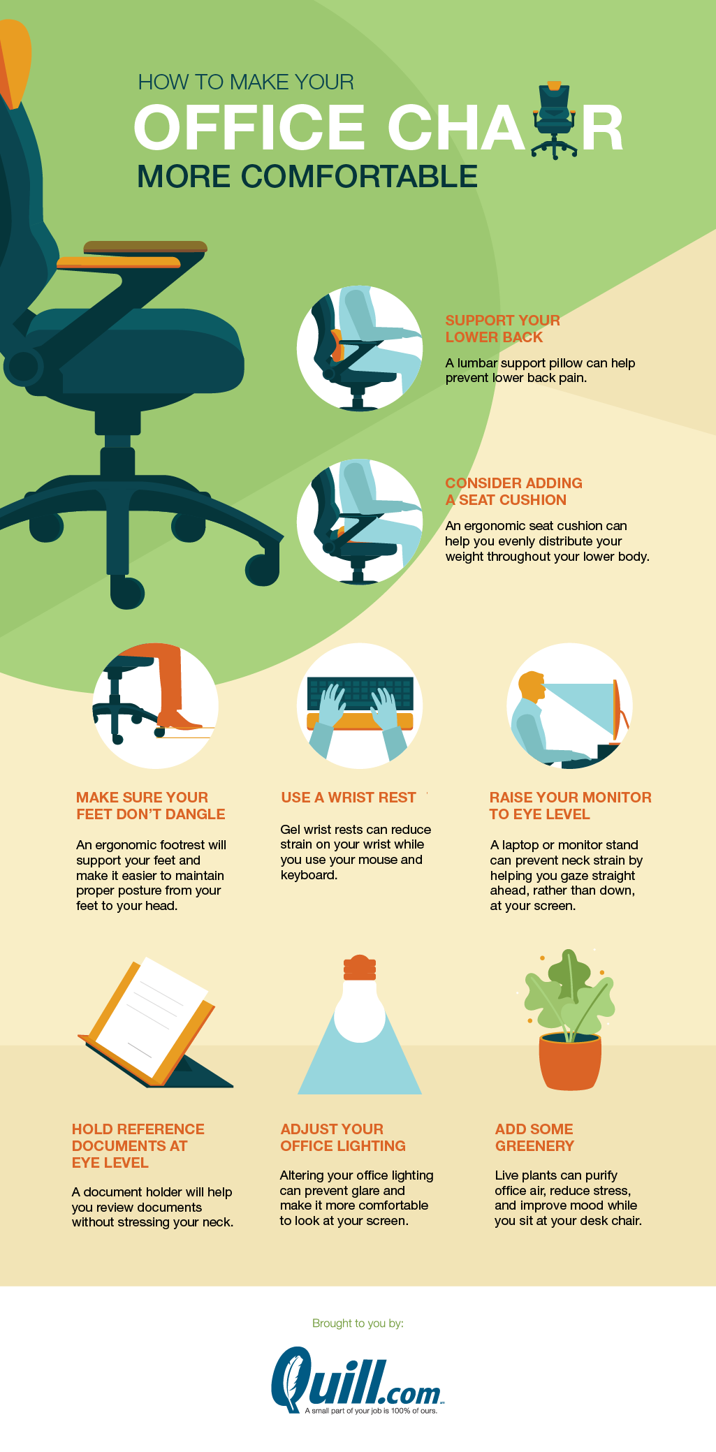 How to make an office chair more comfortable
