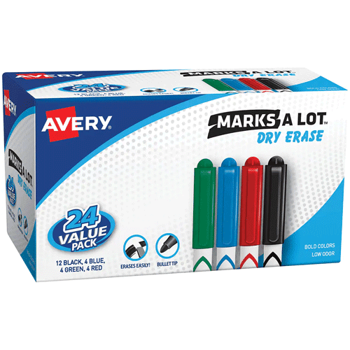 Marks-A-Lot dry erase markers