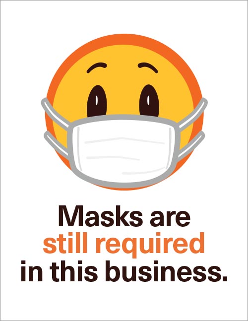 Emoji mask sign