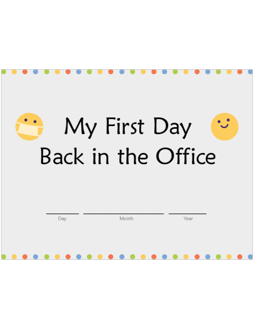 first day back smiley face sign
