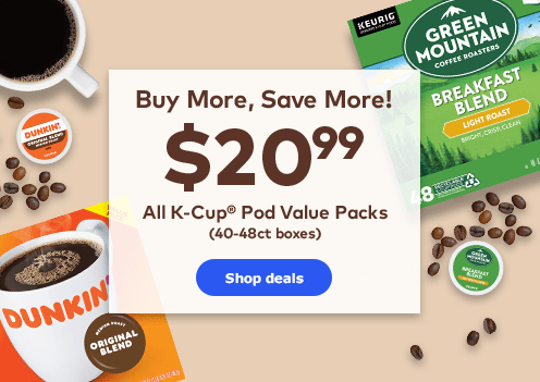 $20.99 All K-Cup Pod Value Packs