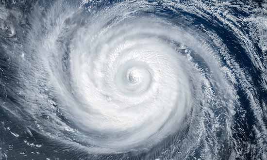 Satellite image of a hurricane