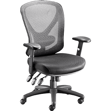 Quill Brand® Carder Mesh Back Fabric Computer and Desk Chair, Black (24115-CC)