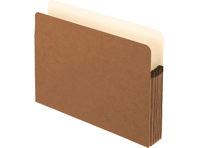 Pendaflex Smart Shield Reinforced File Pocket, 5 1/4" Expansion, Letter Size, Redrope, 10/Box (1534GAM)