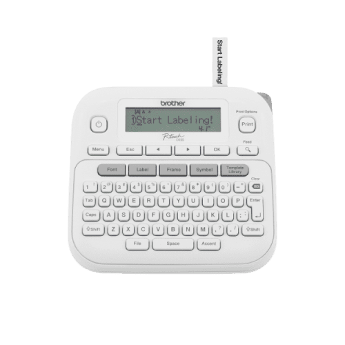 Brother P-touch Desktop Non-Thermal Label Maker, White (PT-D220)