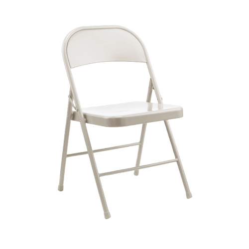 Quill Brand® Metal Folding Chairs, Taupe, 4/Pack (51503)