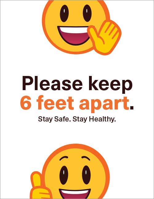 Emoji Safe sign & Healthy Distancing
