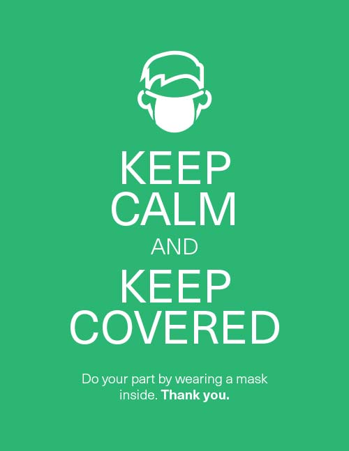 Keep Calm Masks sign