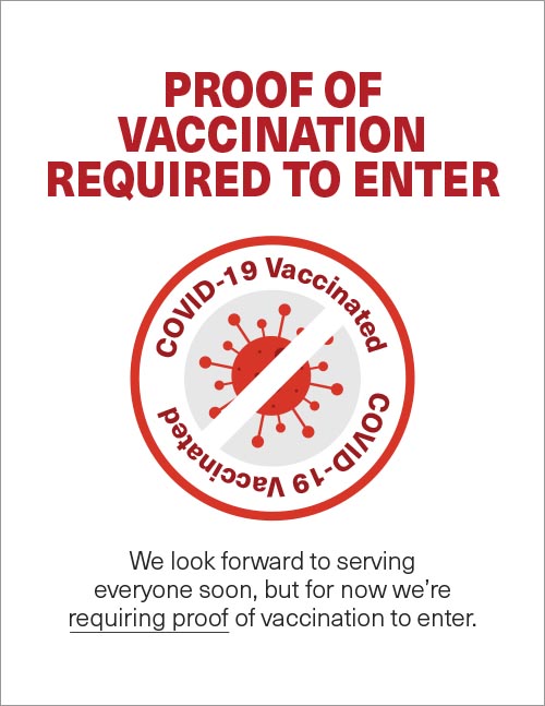 Vaccination Proof Require signd Sign