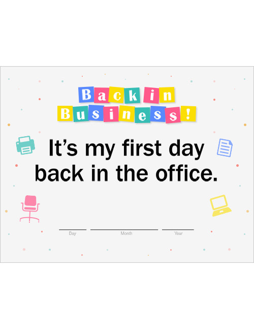 first day back icon sign