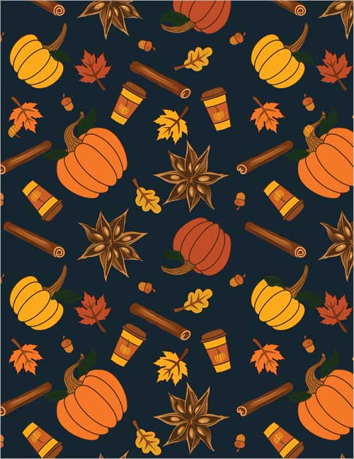 Illustration pumpkin spice background