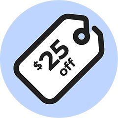 Image of $25 off